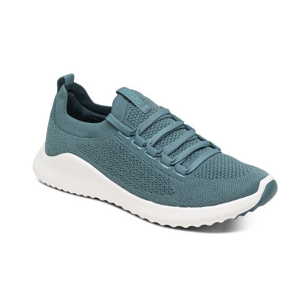 Aetrex Women's Carly Arch Support Sneakers Teal Shoes UK 5208-472